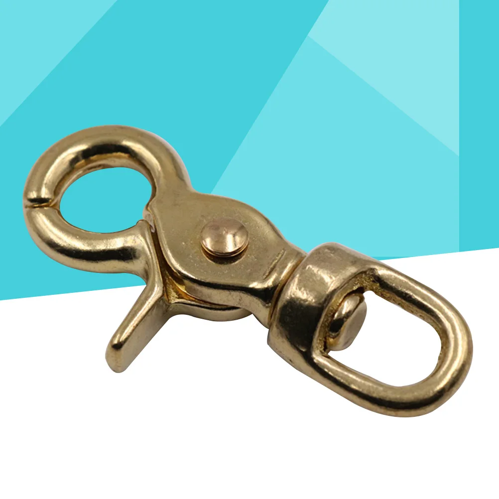 

4 Pcs Keychain Clip Straps Heavy Duty Hooks Purse Bag Lobster Clasp Diving Steel Swivel Snap Non Rust Solid Brass Extra