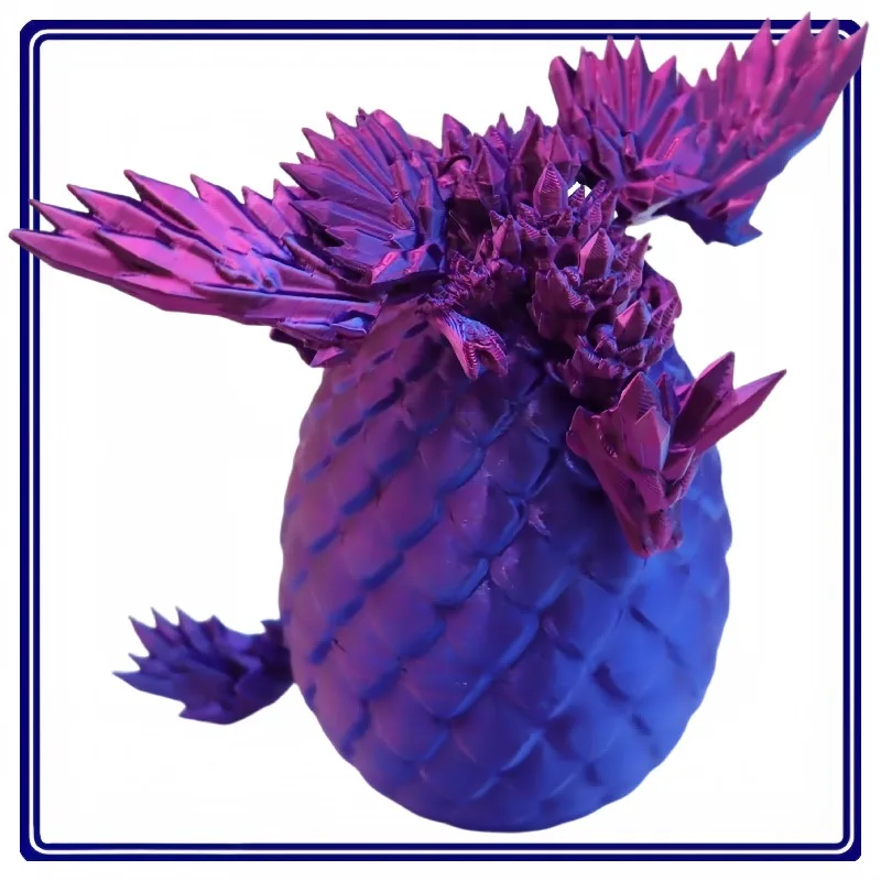 

3D Printed Realistic Flying Dragon Pterosaur with Hatching Dragon Egg Model Set Statue Decor Hand-Painted Fantasy Creature Toys