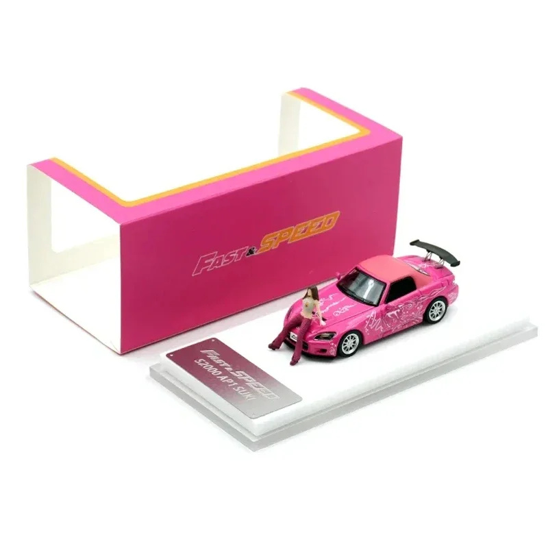 

FS In Stock 1:64 S2000 AP1 SUKI PINK Soft Top S2K Diecast Diorama Car Model Collection Toys Fast Speed