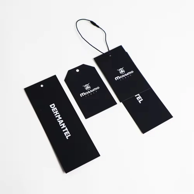 Custom..pieces.Luxury High Quality Garment Label Custom Printed Logo Hang Clothing Shoes Bags Packaging Made from Clo