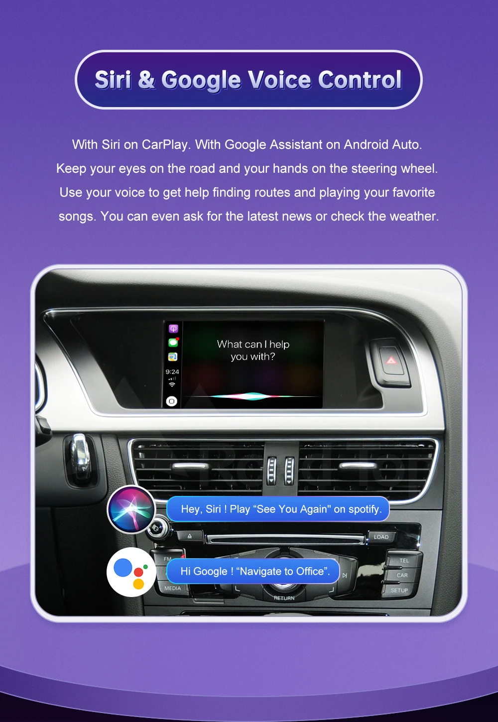 Kabelloses Carplay für Audi A4 B8 A5 Q5 2009-2015 Unterstützt Android Auto AirPlay Mirroring Rückfahrkamera USB Auto-Player – Detail 13