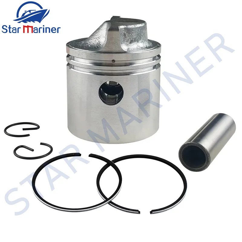 6G1-11631 6G1-11610 Piston and Ring STD Kit For Yamaha Outboard Motor 2T 6HP 8HP 6G1-11631-00-98 6G1-11610-00 50mm Marine Parts