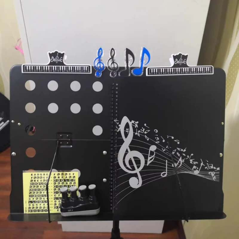 

1 шт. забавная музыкальная книга для фортепиано, лист бумаги, пластиковая музыкальная нота, пружинный держатель, папка для фортепиано, гитары, скрипки, зажимы для музыкальных нот