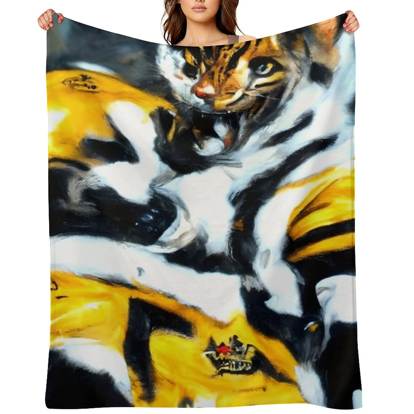 

Hamilton Tiger Cats! Throw Blanket Sofa Hairy Vintage Blankets For Baby Blankets