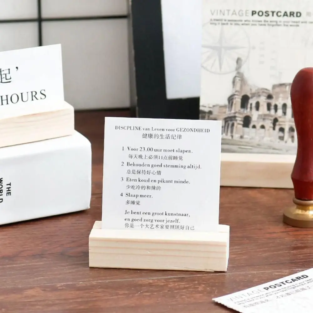 Photo Picture Wedding Wooden Table Number Rustic Sign Note Holder Decoration Place Card Holder Display Stand