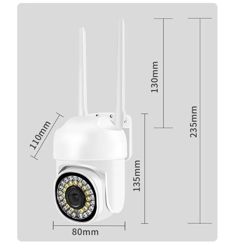 True HD 5G zewnętrzna bezprzewodowa wodoodporna kamera IP do nadzoru PTZ panoramiczny noktowizor telefon komórkowy zdalna kamera Wi-Fi