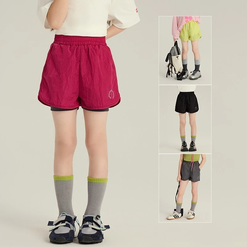 

Men's and Women's Children's Casual Outdoor Quick-Dry Shorts, Summer New Style, Lightweight Faux Two-Piece Loose Sports Pants