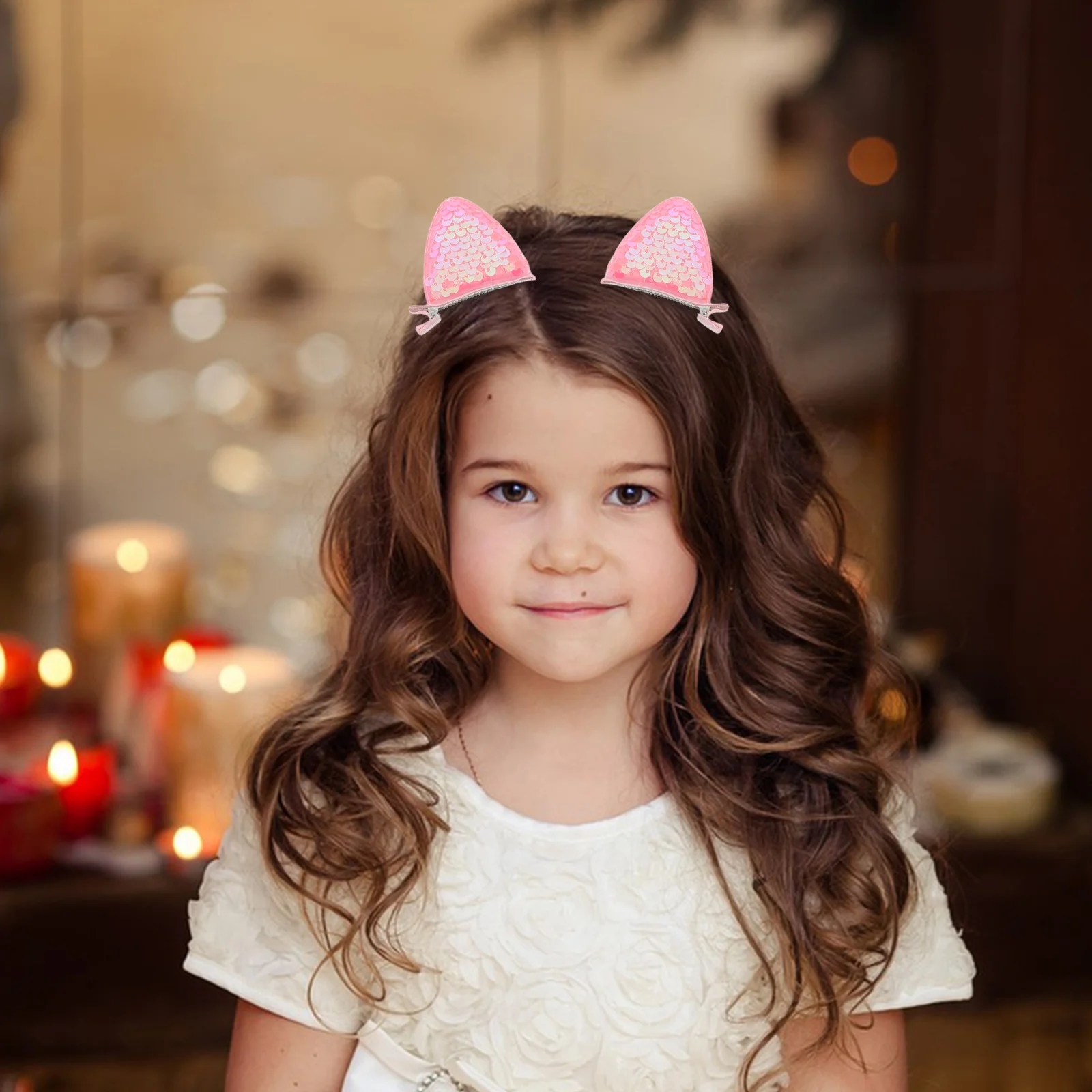 

6Pairs 's Cat Ear Hair Clips Rhinestone Duckbill Mini Glitter Hair Barrettes Princess Accessories for Parties Cosplay