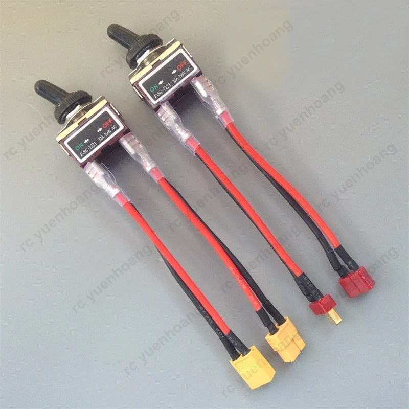 RC Model Boat 32A Waterproof Switch with XT60/T Plug Toggle On-off Switches Silver Contacts High Current Power Controller