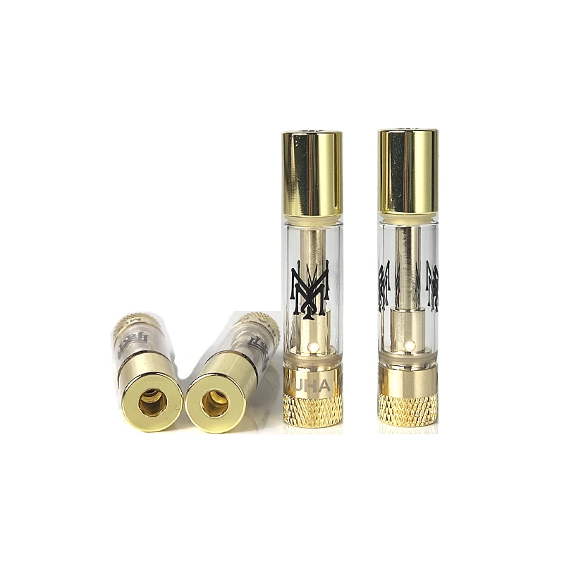 10-50 unidades de Cartuchos Vazios Muha Meds para Vape 0.8ml/1.0ml com Bobina de Cerâmica e Atomizadores de Rosca 510 para Cigarro Eletrônico com Bateria de Pré-aquecimento