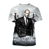 Fast and Furious T-shirt New Men's Short Sleeve 3D Printed T-shirt Casual Oversized Men's Clothing Fashion Sports Men's Wear