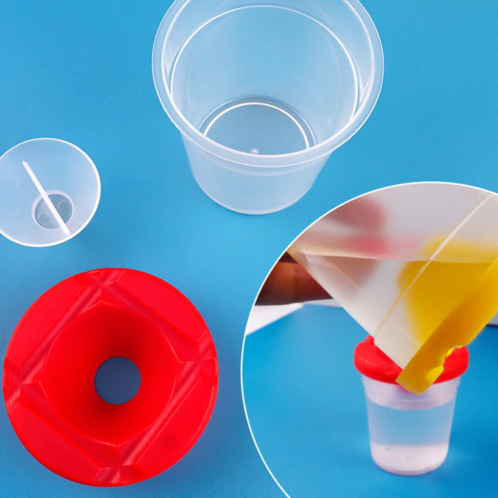 

10 set Paint Cups Brush Pen Tool Kit Plastic Safe Kids Art Tools Accessories Color Mixing Kindergarten Anti Spill Water