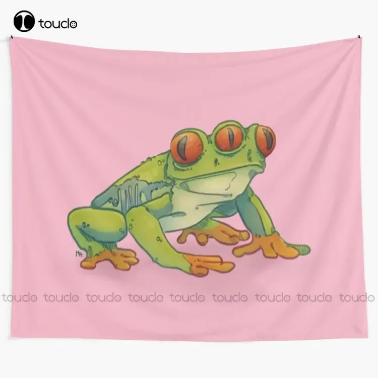 3 Eyes Frog Nimal Nature Weird Pink Tapestry Love Tapestry Tapestry Wall Hanging For Living Room Bedroom Dorm Room Home Decor