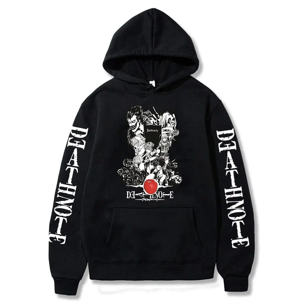 Death Note Kira Light Hoodies Men Printed Sweatshirts Pullover Anime Top Cosplay