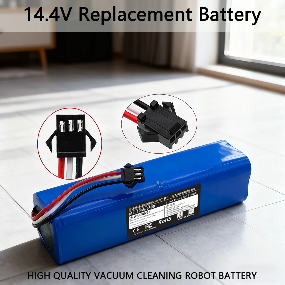 

NR18650 M26-4S2P 6500mAh Replacement Battery Fits Proscenic M7 Pro M8 Pro, Compatible with Cybovac S31 Viomi S9 Coredy L900X