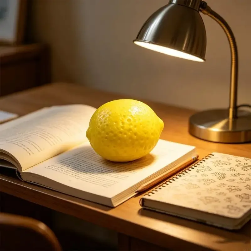 Single Lemon Squeeze Stress Relief Toy with Color-Change Look, Yellow Hand Play for Desk Break Use, Leisure Time, Daily Carry