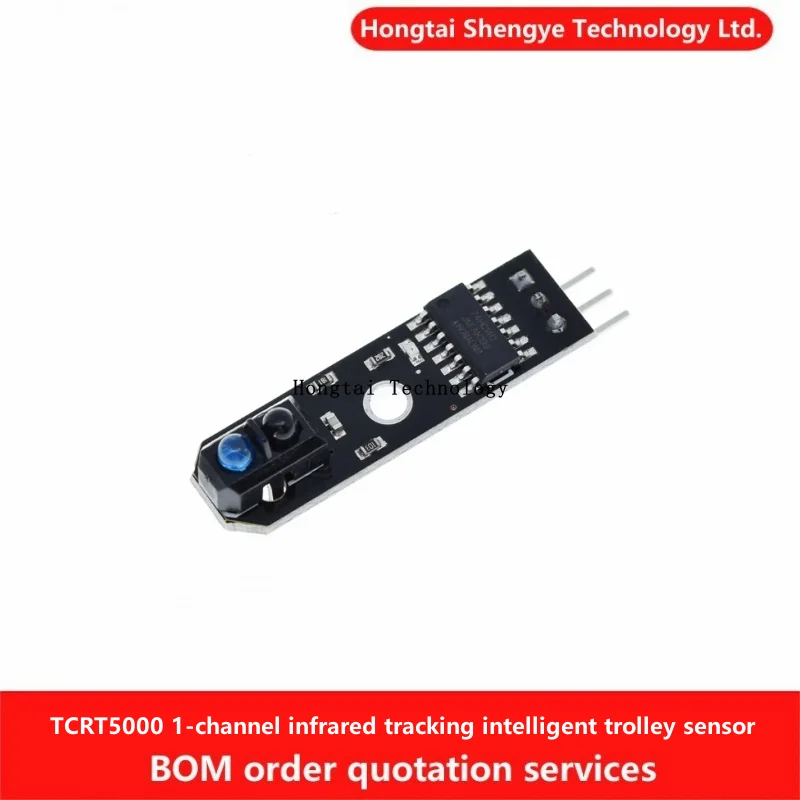 HT Boyi Technology TCRT5000 1-Channel Tracking Module Smart Cart Infrared Tracking Probe Sensor Monochrome Line Detection DC 5V