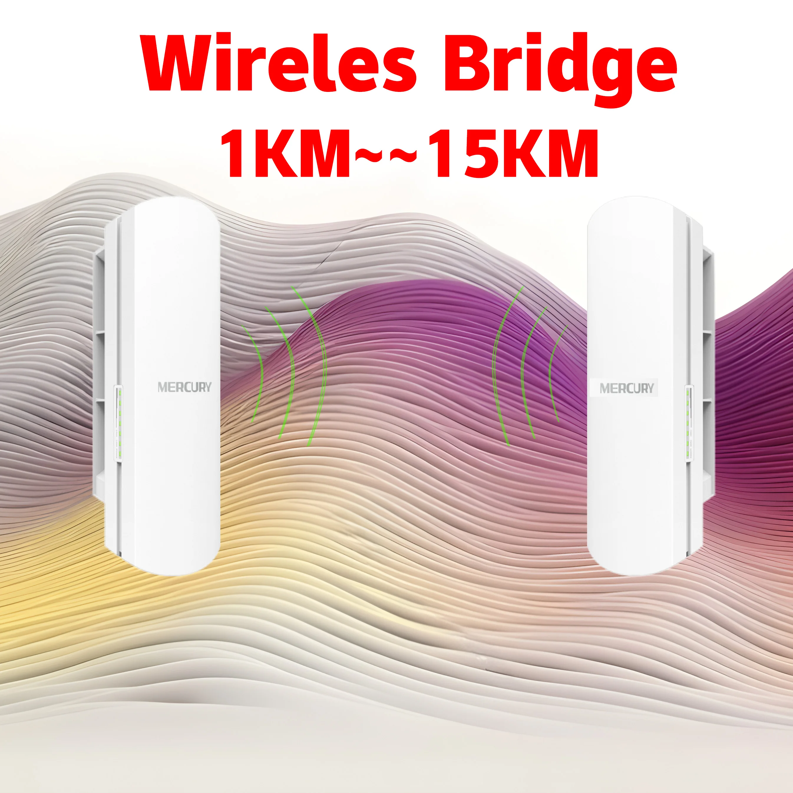 Pont sans fil Mercury, haute puissance, surveillance d'ascenseur, projet de réseau WiFi, I-P à P, CPE, 5g, 5.8 m, 867m, 15km, 900G