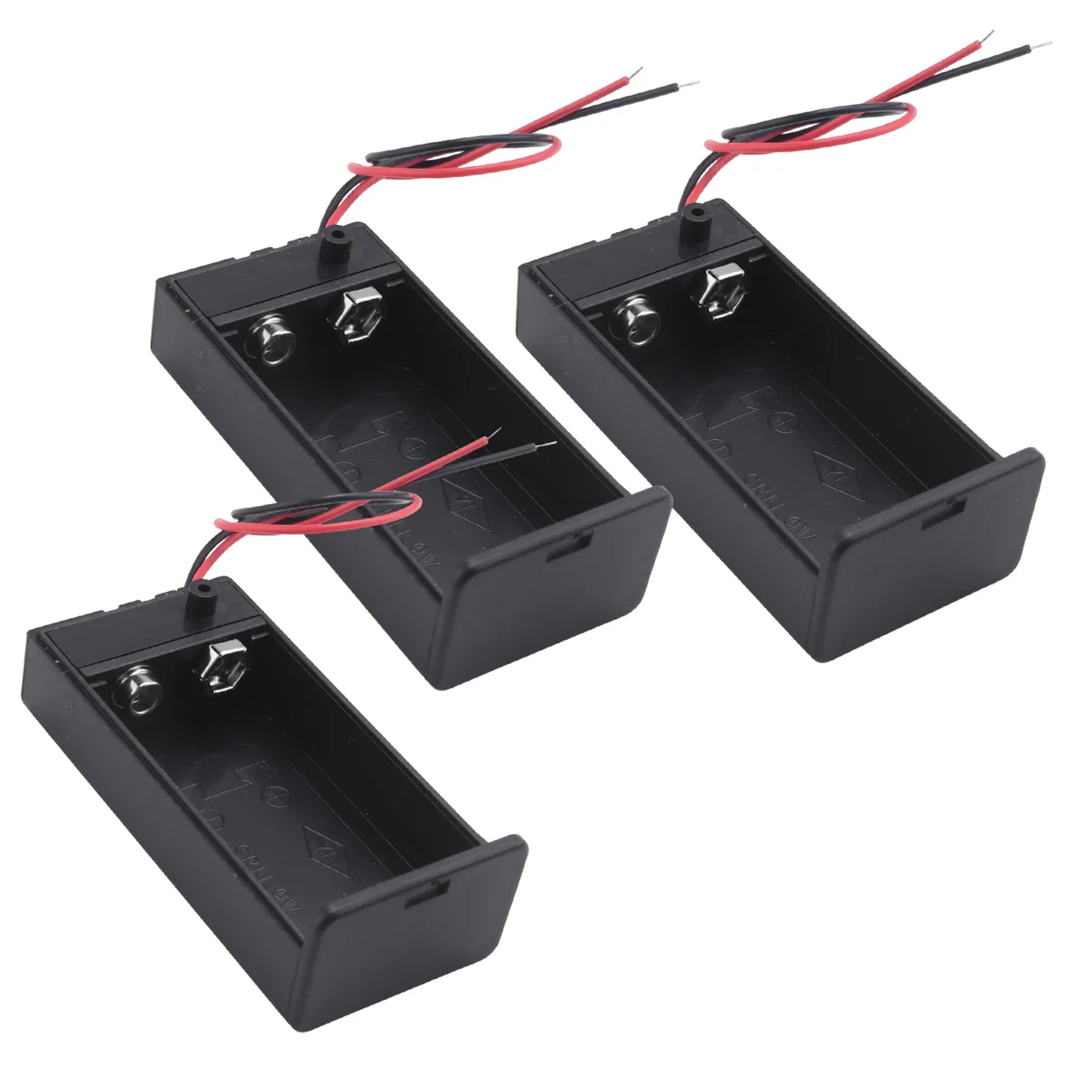 

SSR 3 Pcs Two Wire Lead On/Off Switch 1 x 9V Battery Cell Case Holder