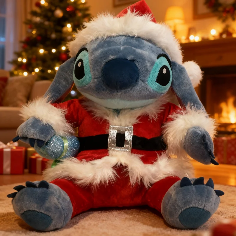 

Милая межзвездная детская стежка, плюшевая игрушка, кукла-стич, детский день рождения, Санта-Клаус, фестиваль, подарок, украшение дома, праздничные товары