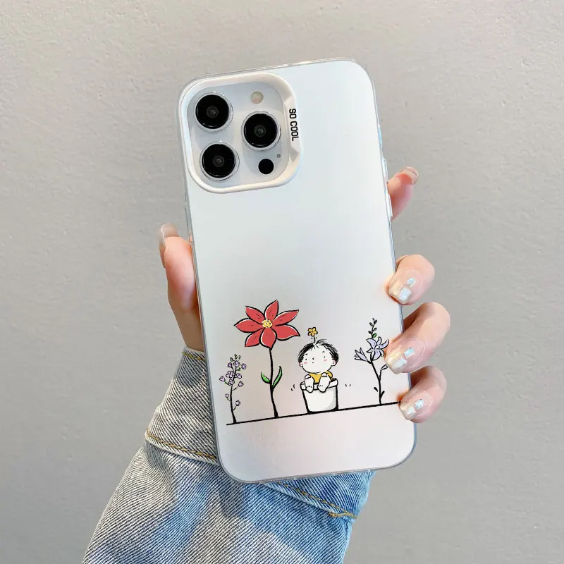 Couple Paired Laser Phone Case For Samsung Galaxy S25 S22 Ultra Plus S21 FE S24 S23 Ultra Plus FE Valentine's Day Back Covers