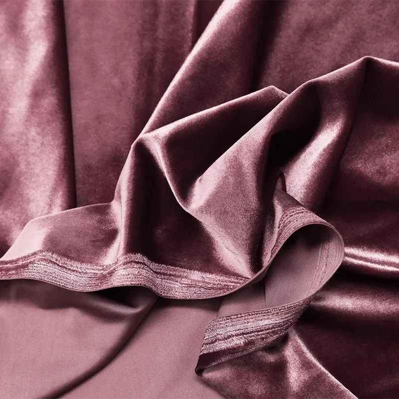 ผ้ากำมะหยี่ยืดหยุ่น เนื้อนุ่มหรูหรา ผิวมันวาว วัสดุหุ้มเบาะคุณภาพสูง วัสดุเย็บเสื้อผ้าระดับไฮเอนด์