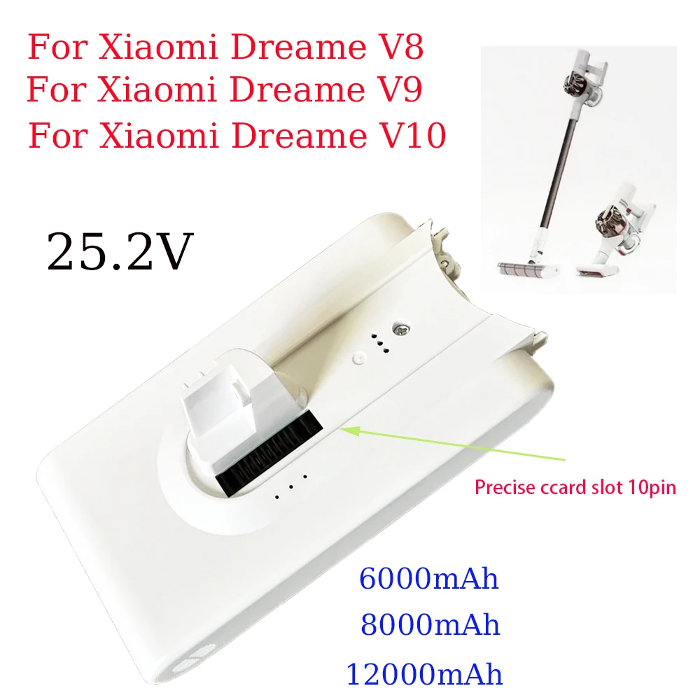 (12000mAh) Battery Replacement - Suitable for Xiaomi Dreame V8, V9, V9P, V10, VVN3, VVN4, XR Vacuum Cleaner Lithium ion Battery