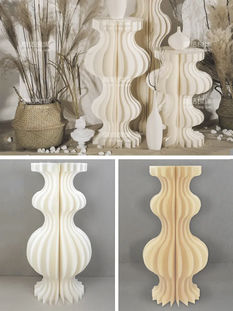 

Складная белая римская колонна для десертного стола, свадебный декор, указатель для церемонии, декоративное оформление, колонна-оригами, украшение