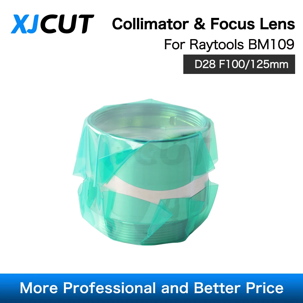 XJCUT Raytools BM109 Collimator&Focus Lens D28 F100 F125mm with Lens Holder for Raytools BM109 Bodor Laser Cutting Head 0-3KW