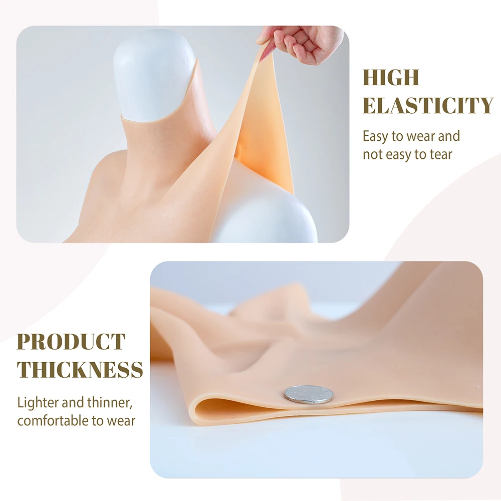 Silicone Breast Forms for Men Crossdresser Drag Queen Transgender, Fake Boobs Prosthesis Chest Enhancer Large Size C/D/E/G Cup