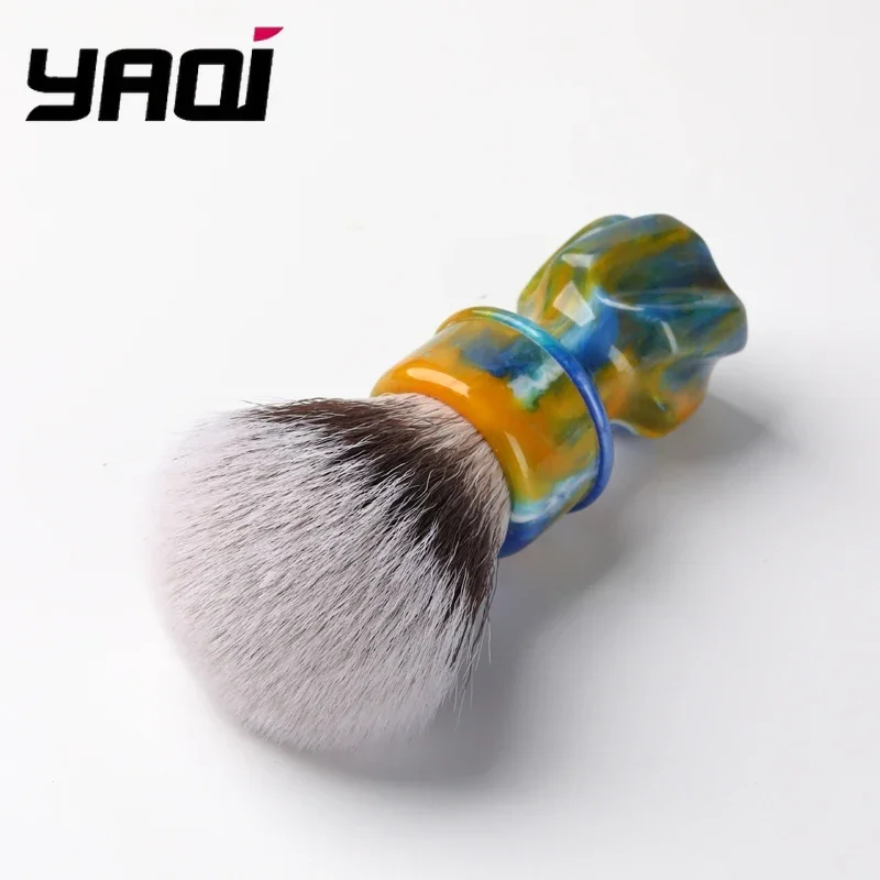 2026 YAQI Starry Night New 28MM Synthetic Hair Mens Wet Shaving Brush- Hypoallergenic Men's Travel Grooming Shaving Tool