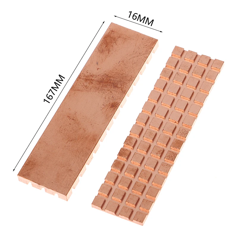 1 Set Dispositivo di raffreddamento del computer Accessorio per radiatore in rame PC Notebook SSD Dissipatore di calore per M.2 2280 PCI-E NVME con dissipatore di calore del pad termico