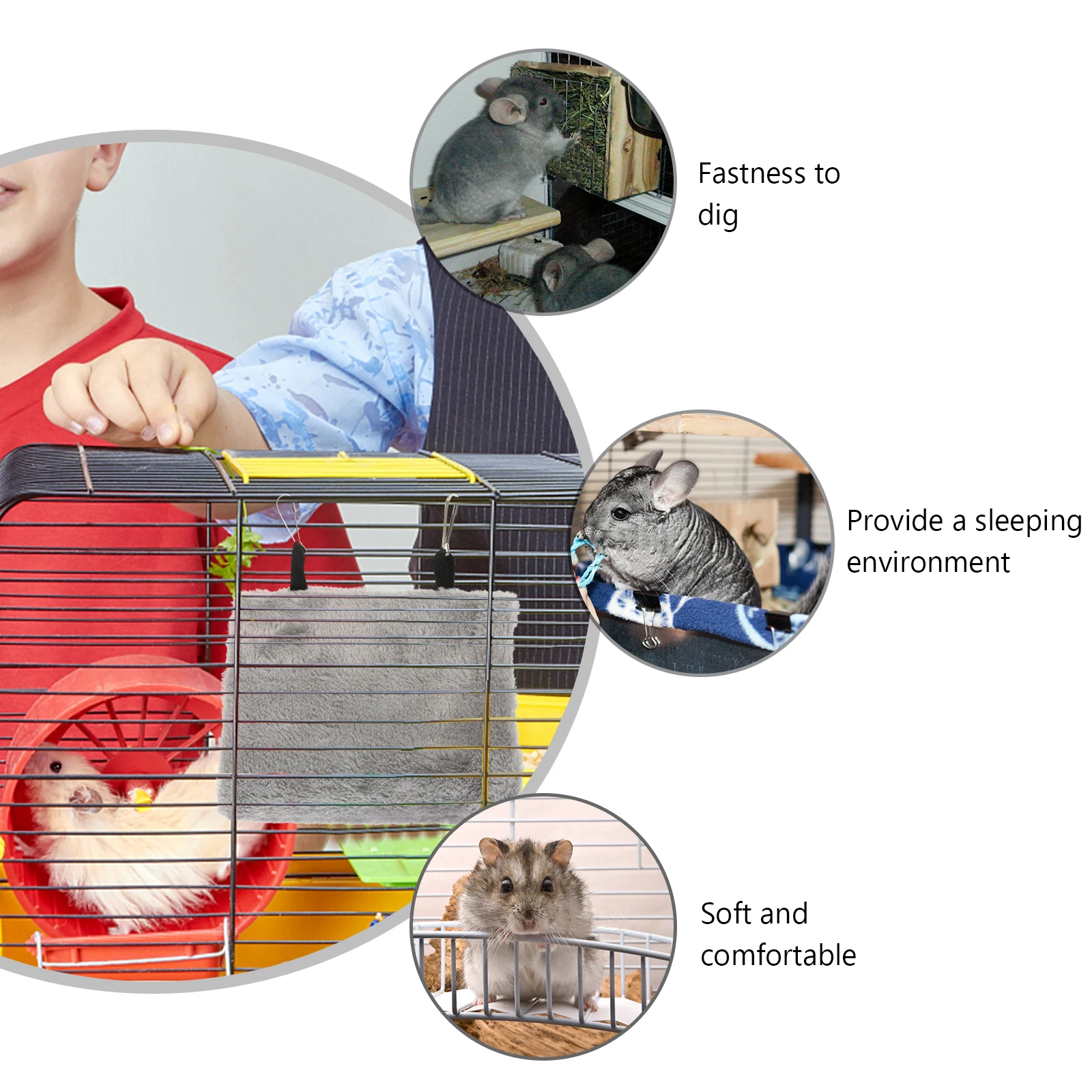 

Warm Cotton Nest Bird Hammock for Cage Nests Bed Parrot Triangle Hanging Parakeet Sleeping