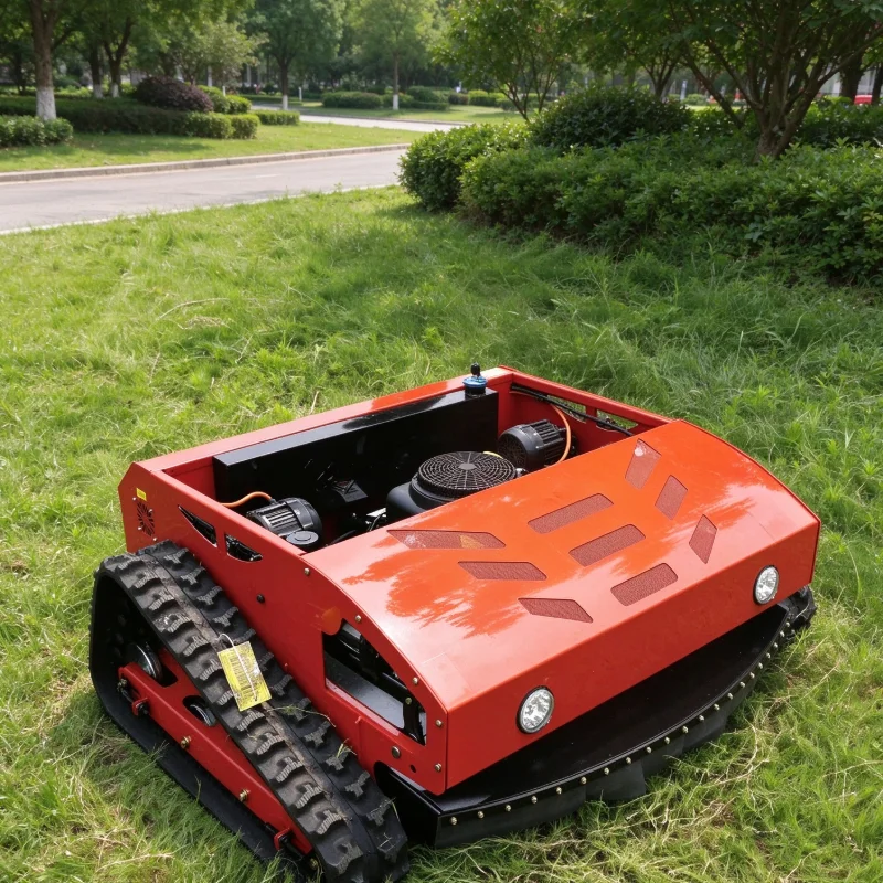 Customizable China Remote Control Crawler Robotic Lawn Mower, 550mm Cutting Width 20-150mm Adjustable Height 0-30° Slope Capable