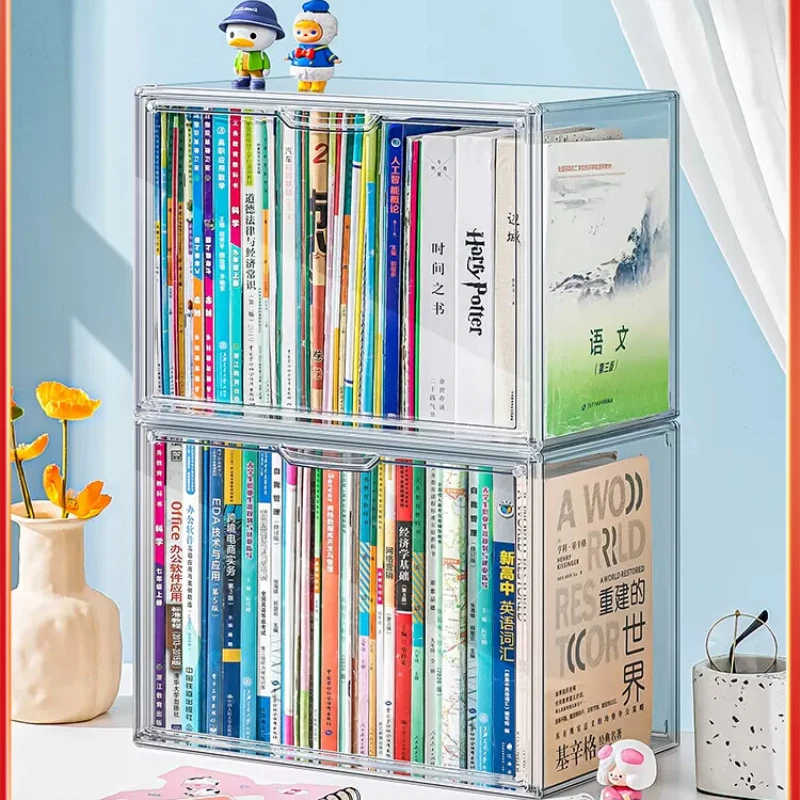 

Book Storage Box Children's Picture Book Oxford Tree Bookcase Organizing Transparent and Dustproof Bookshelf