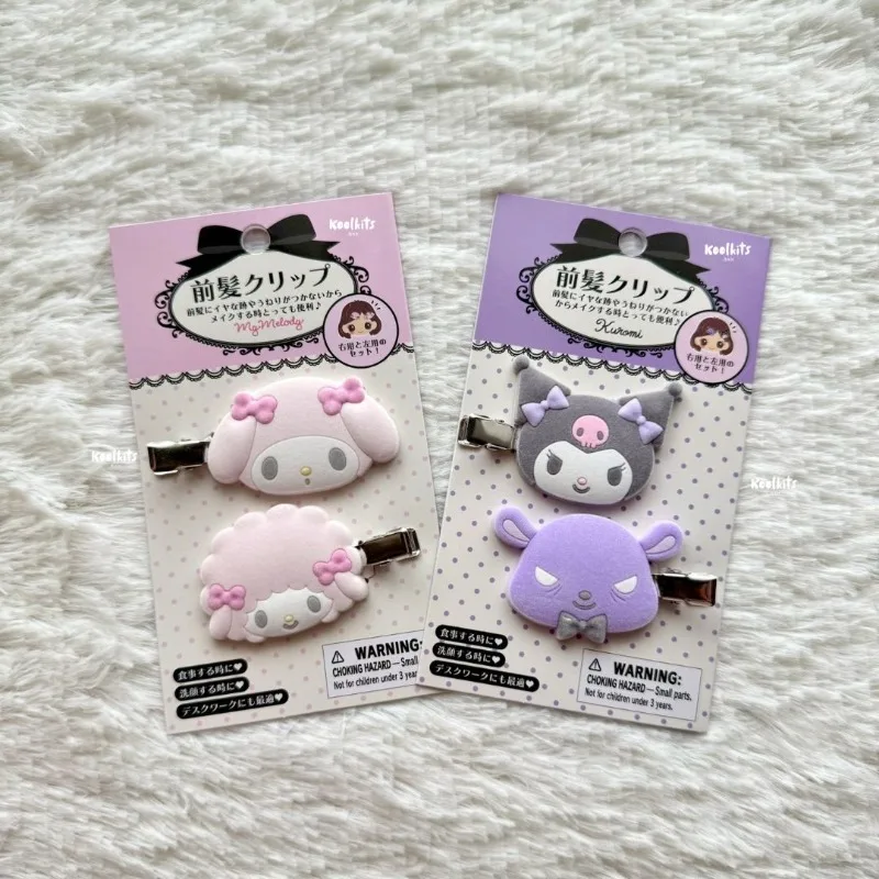 Kawaii My Melody Hairpins Cartoon Cute Sugarbunnies Kuromi Hair Clips Sweet Girls Bangs Side Clip for Best Friend Birthday Gift view 3