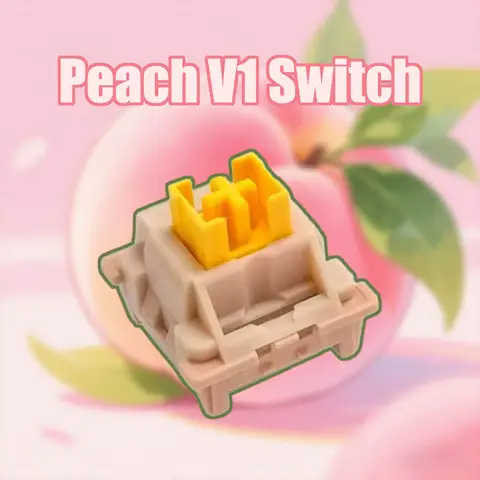 OUTEMU Peach V1 Switch Silent Linear 3Pin 40g Quick Rebound Games Customization Mechanical keyboard Switches Factory lubrication