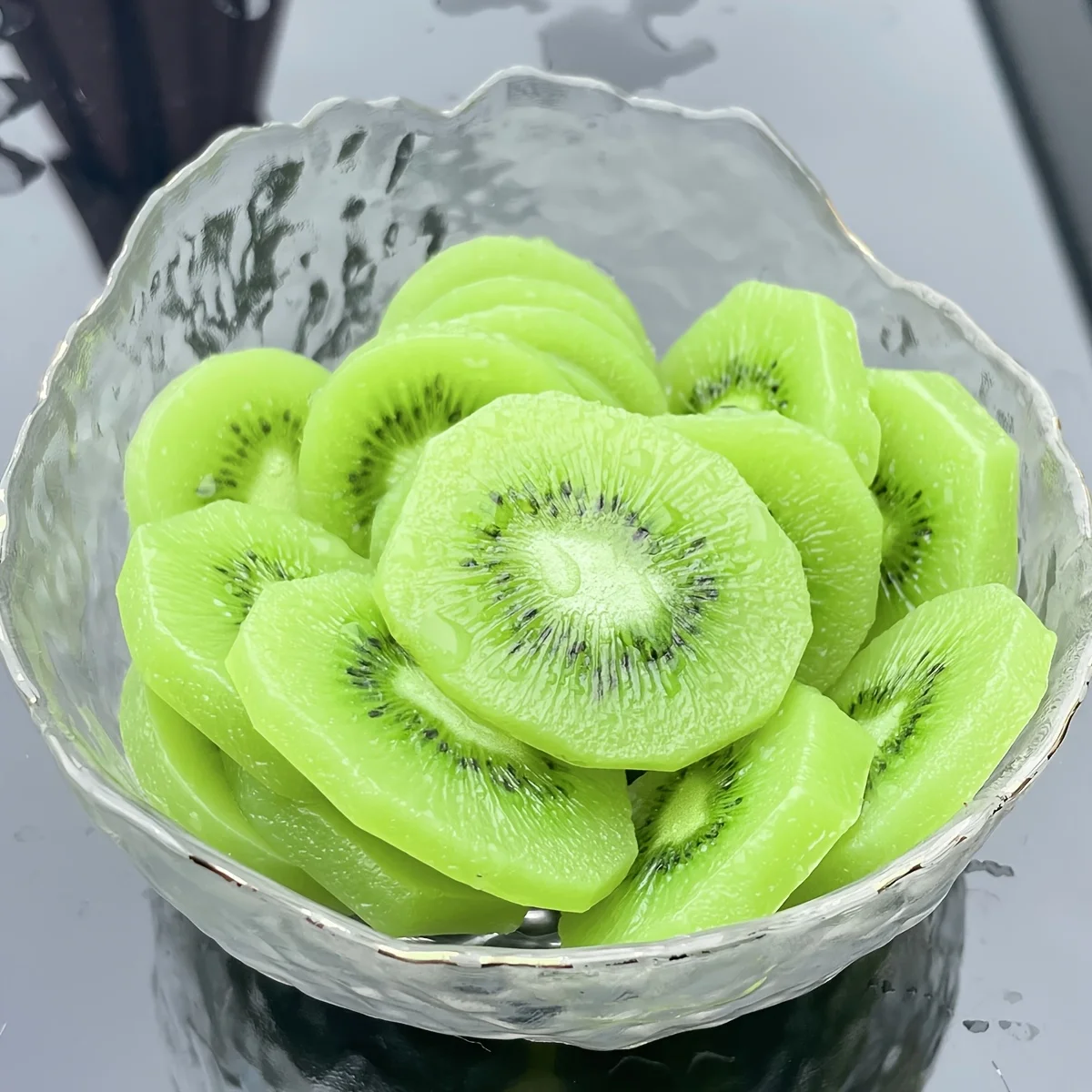 PVC Simulierte Obst Scheibe Modell Kreative Mango Erdbeere Banane Kiwi Gefälschte Obst Dekoration Fotografie Requisiten – Detail 1