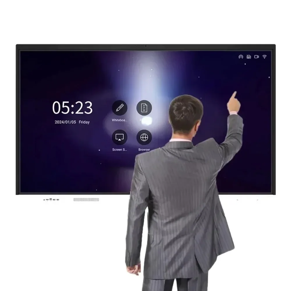 

65 Inch Interactive Smart Board 4K Touch Screen Display Android 13 Infrared Touch Whiteboard Conference Teaching Digital Signage
