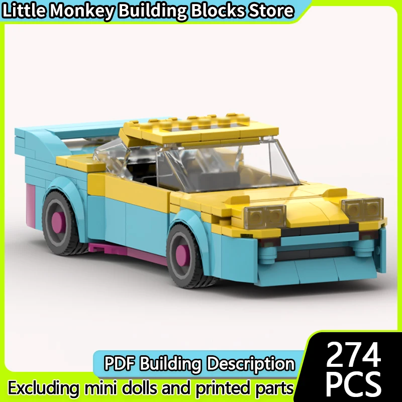 

Speed Racing Car Model MOC Building Bricks Two-Door Sports Coupe Modular Technology Children Holiday Gifts Assemble Toys Suit
