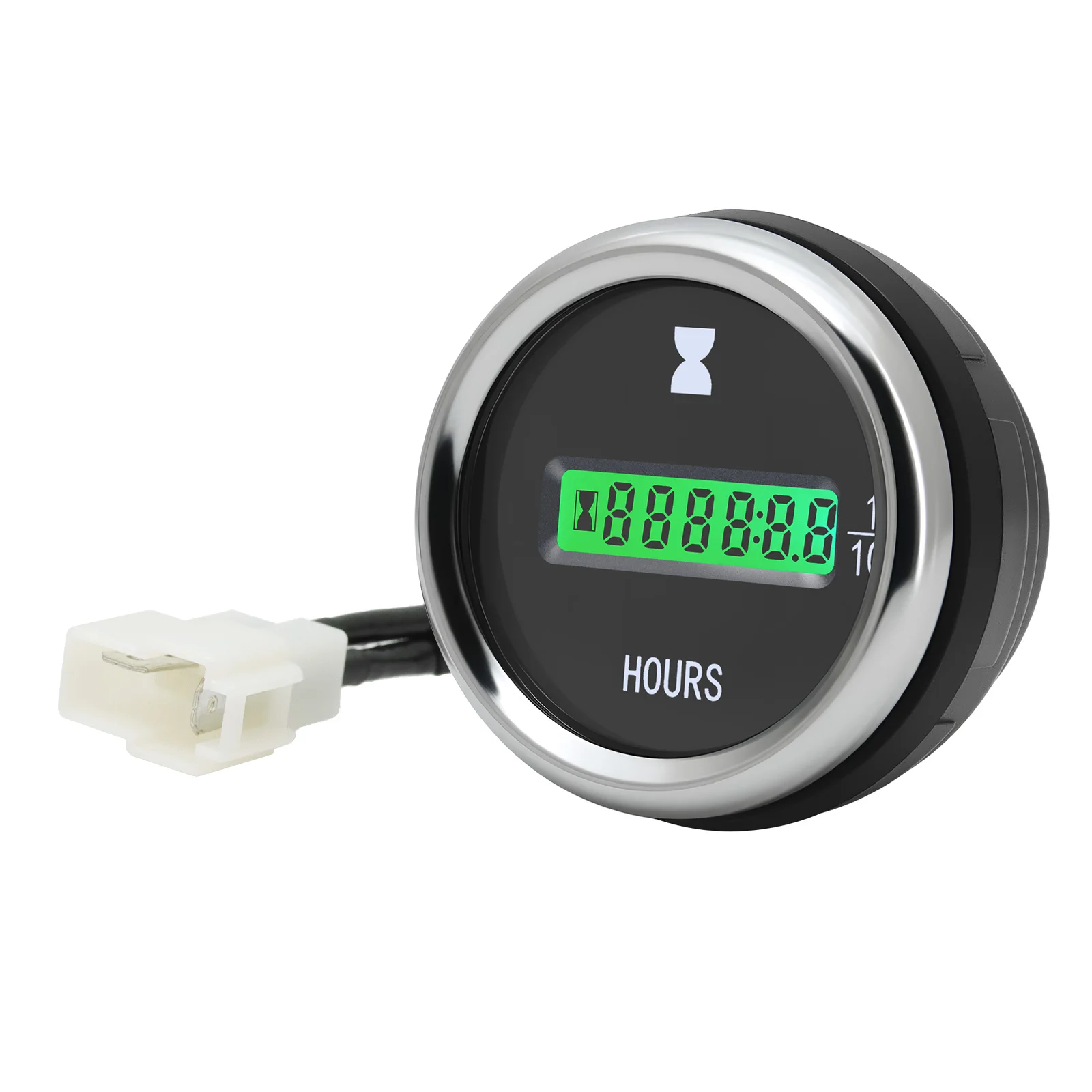 DC12V 24V Digital Time Clock 52mm Hour Meter Gauge LED Digital Car Timer Hour Counter for Motorcycle Car Boats ATV Motor