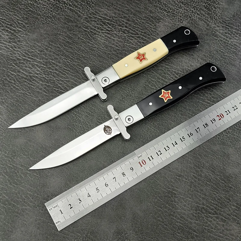 Outdoor Multi-Purpose Tactical Survival Knife Camping Folding Knife Stainless Steel Folding Knife Portable Pocket Defense Pocket