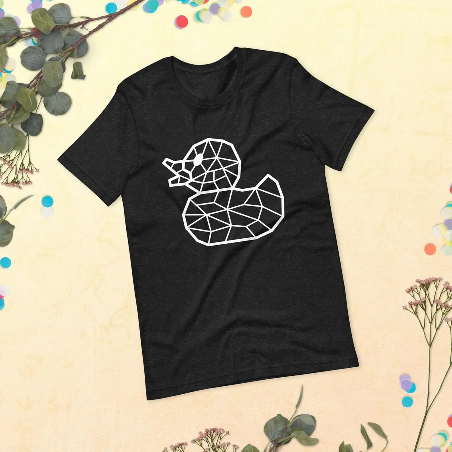 Mosaic Geometric Rubber Duck, Pre-Shrunk Ring-Spun Cotton Unisex t-Shirt