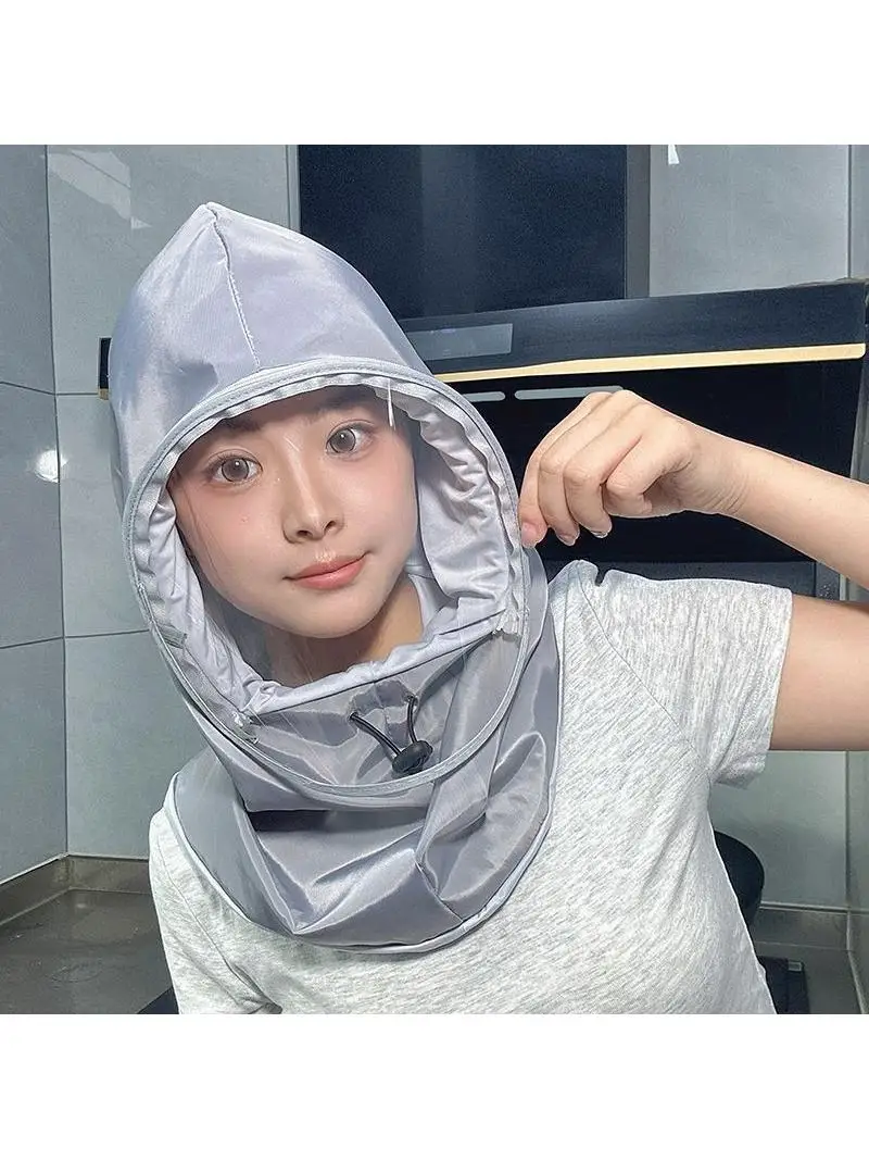 キッチン耐油フェイスマスク女性用スタイルクッキングフライパン飛沫防止ネックウォーマー一体型防塵帽子保護マスク