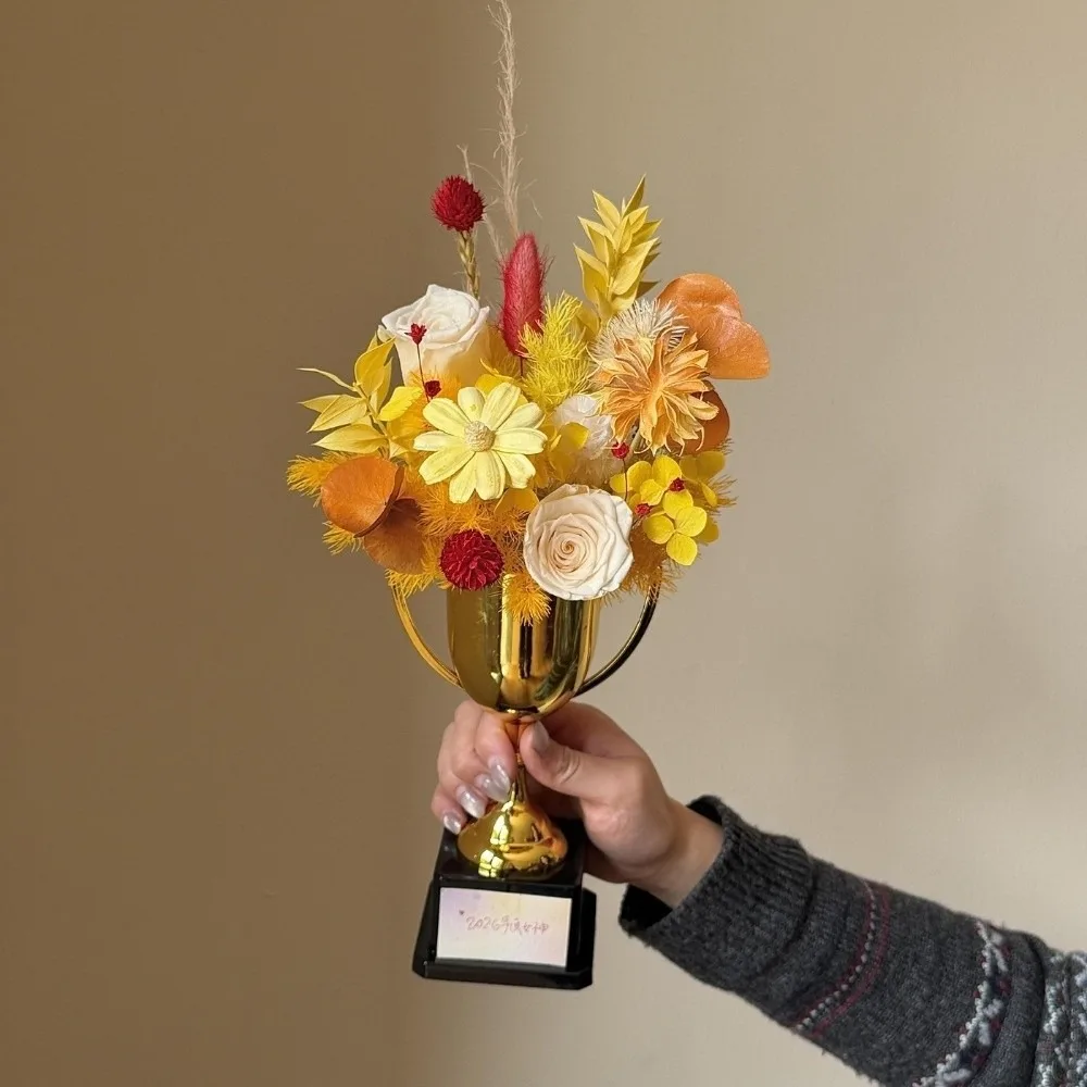 Creative Trophy Flower Vase Lightweight Decorative Creative Floral Container Multi-purpose Stylish Flower Arrangement Pot