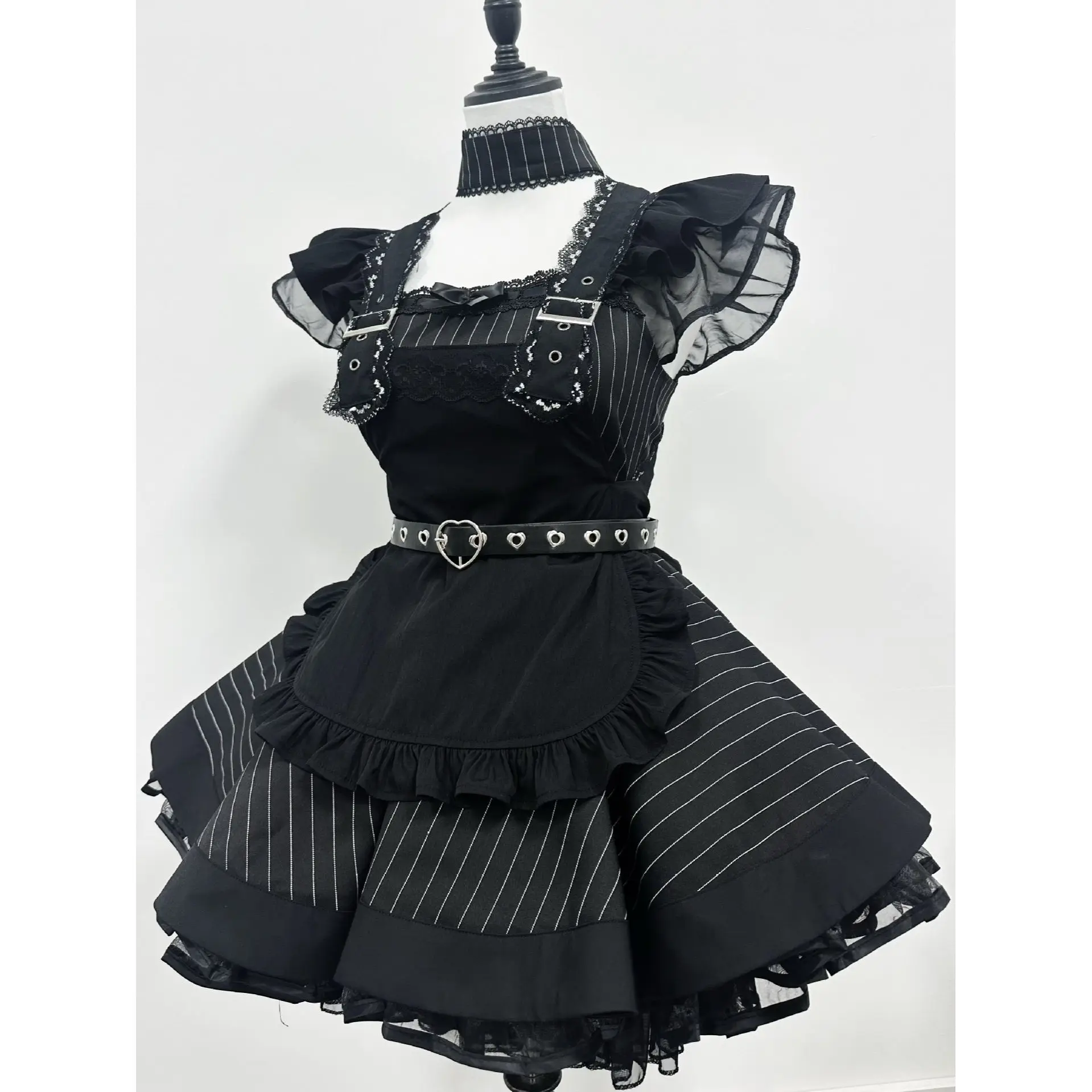 Vestido de Fsia Gótica Lolita de Empregada, Estilo escente Sombrio, Estilo 'Pure Desire' e 'Soft Girl', para Cosplay ...