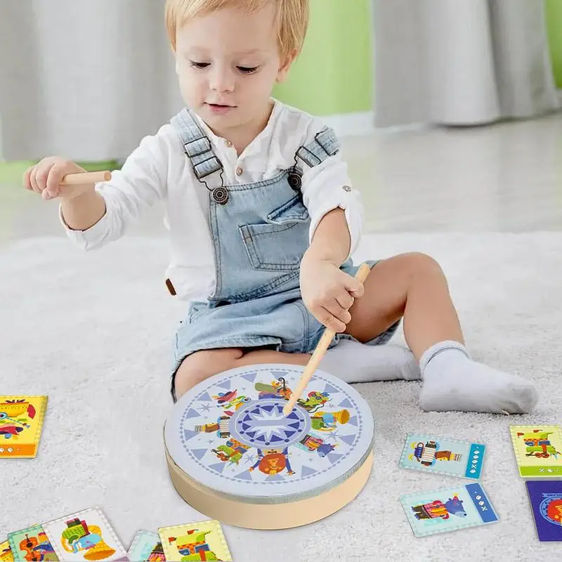 Toy Drum Set Sensory Musical Instrument Drum Kids Drum Set Musical Instruments For Toddler Babies Preschool Educational Musical