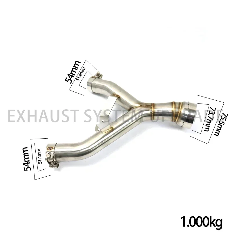 For Kawasaki Z1000 Z1000SX 2011 2012 2013 2014 2015 2016 2017 2018 Motorcycle Stainless Mid Pipe Decat Eliminator Race Exhaust