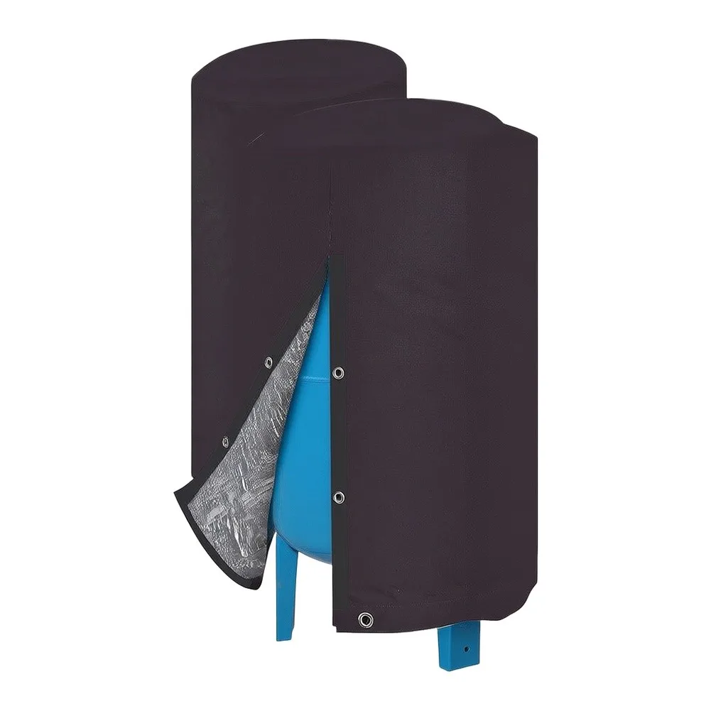 600D Heavy-Duty Round Tank Cover with Silver Reflective Lining and Perimeter Grommets Suitable for Cylindrical Equipment Storage