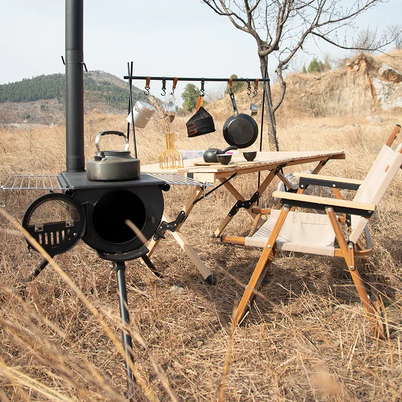 

STLFPortable Outdoor Tent Camping Stove Eco-Friendly 6L Stainless Steel for Cooking Wood-Burning Fire